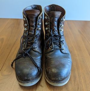 Red Wing Iron Rangers, style 8115, size 10, resoled, oxblood